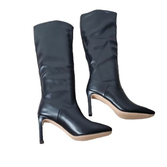 Square Toe knee boots with square heel new! - Picture 5 of 6